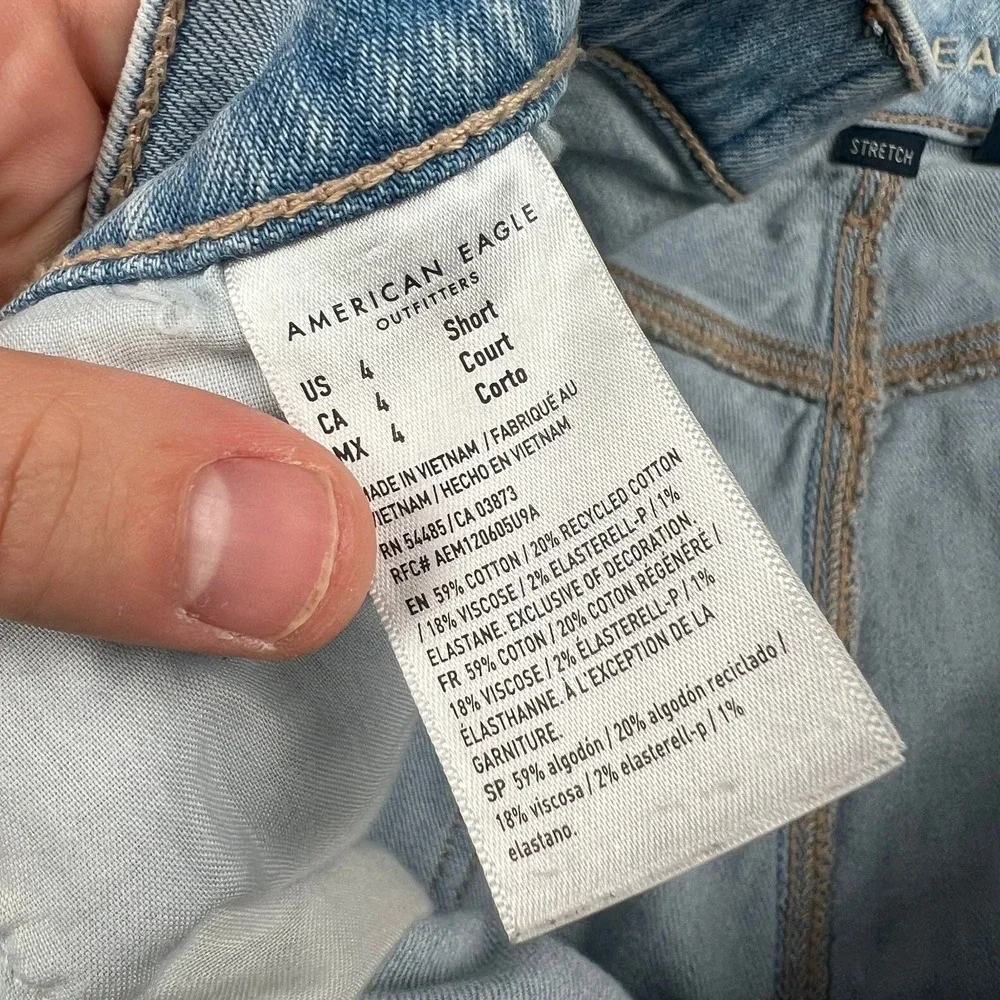 American Eagle Super High-Rise Ultra Wide Leg Jeans Women's 4 Short 28x28.5 Blue